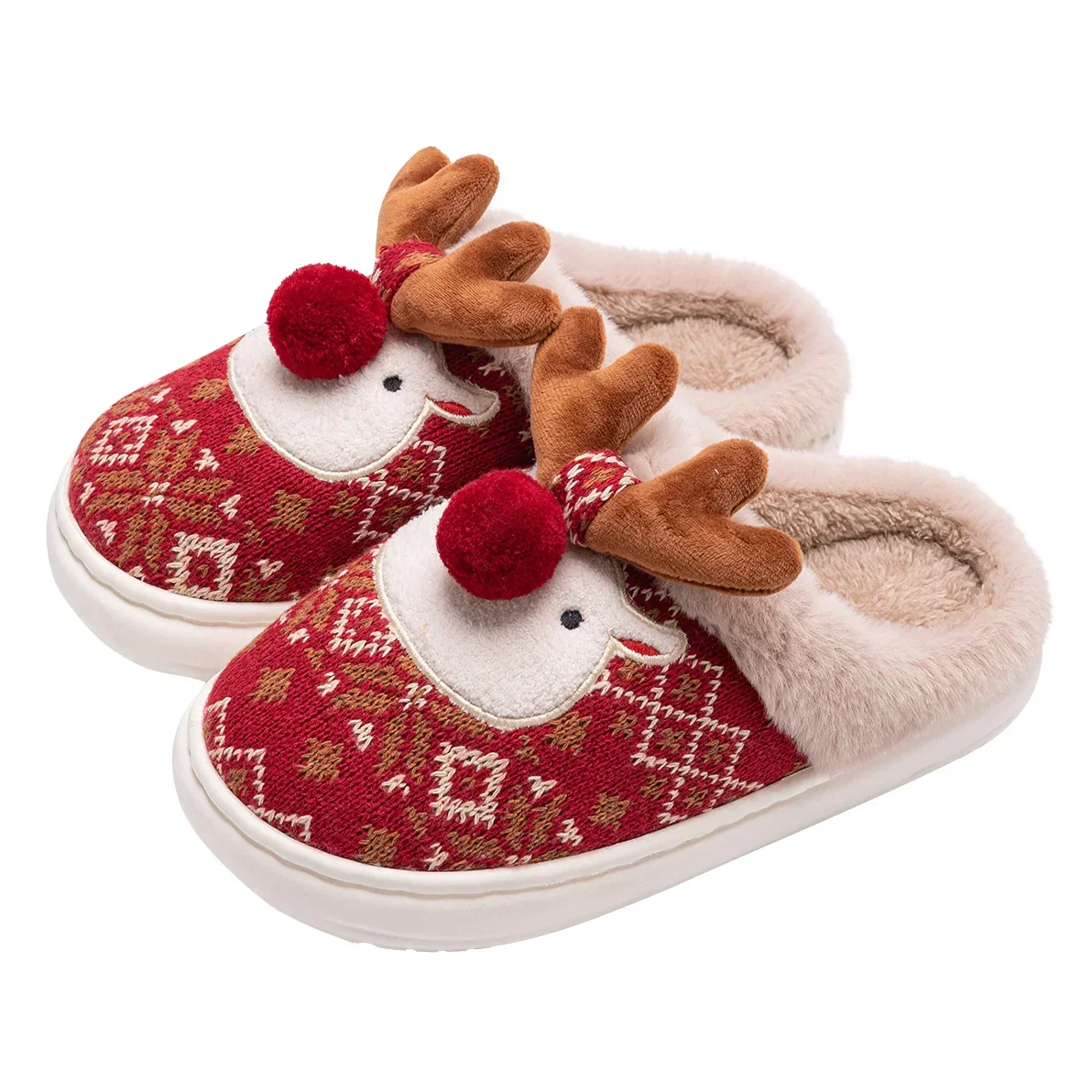 Reindeer Plush Slippers