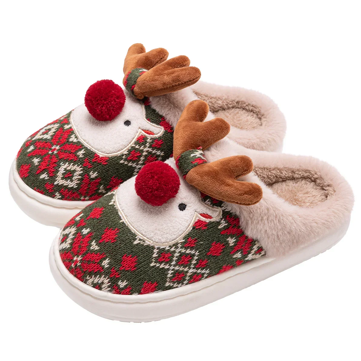 Reindeer Plush Slippers